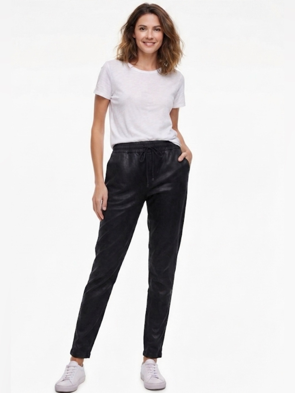 Frame Denim Black Drawstring Jogger Trousers Size 27